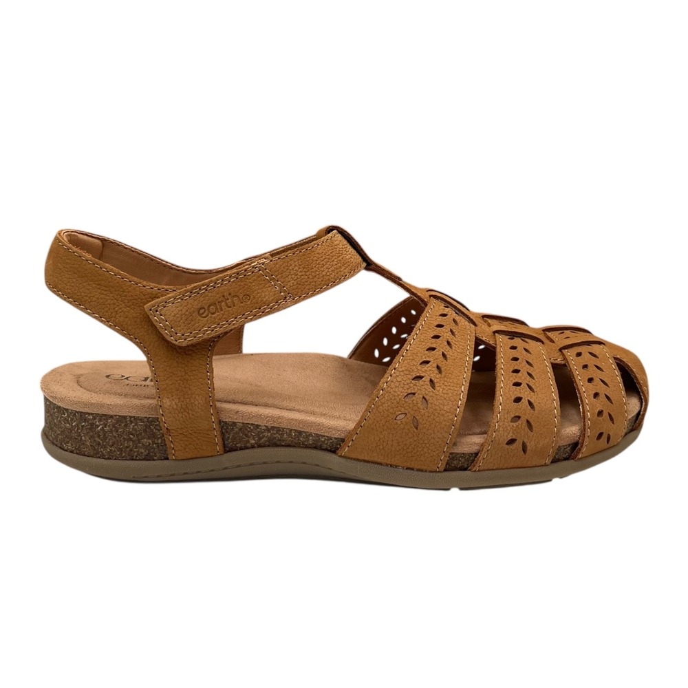 Earth Birdy Women's Leather‎ Fisherman Sandals Size 9.5 Brown-Tan Arch Support - Picture 12 of 12